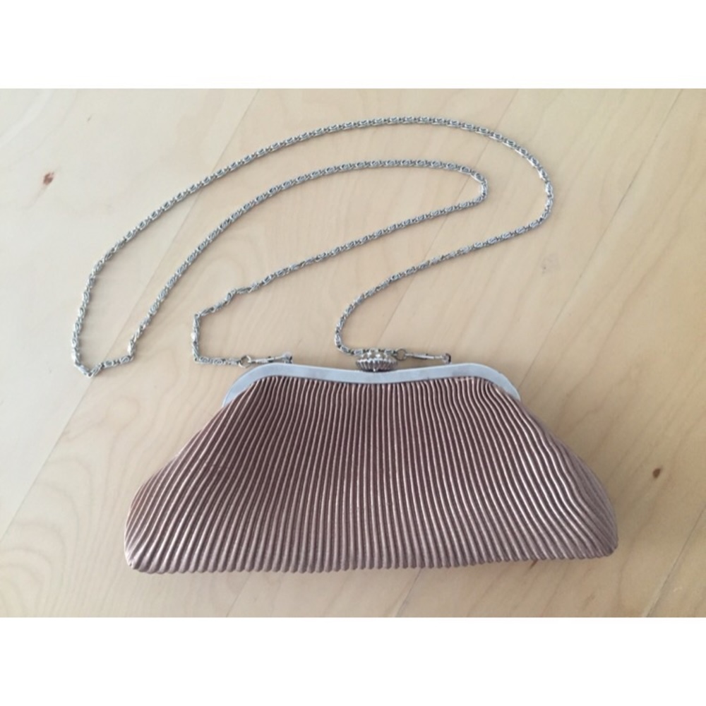Gold Clamshell Clutch / Purse